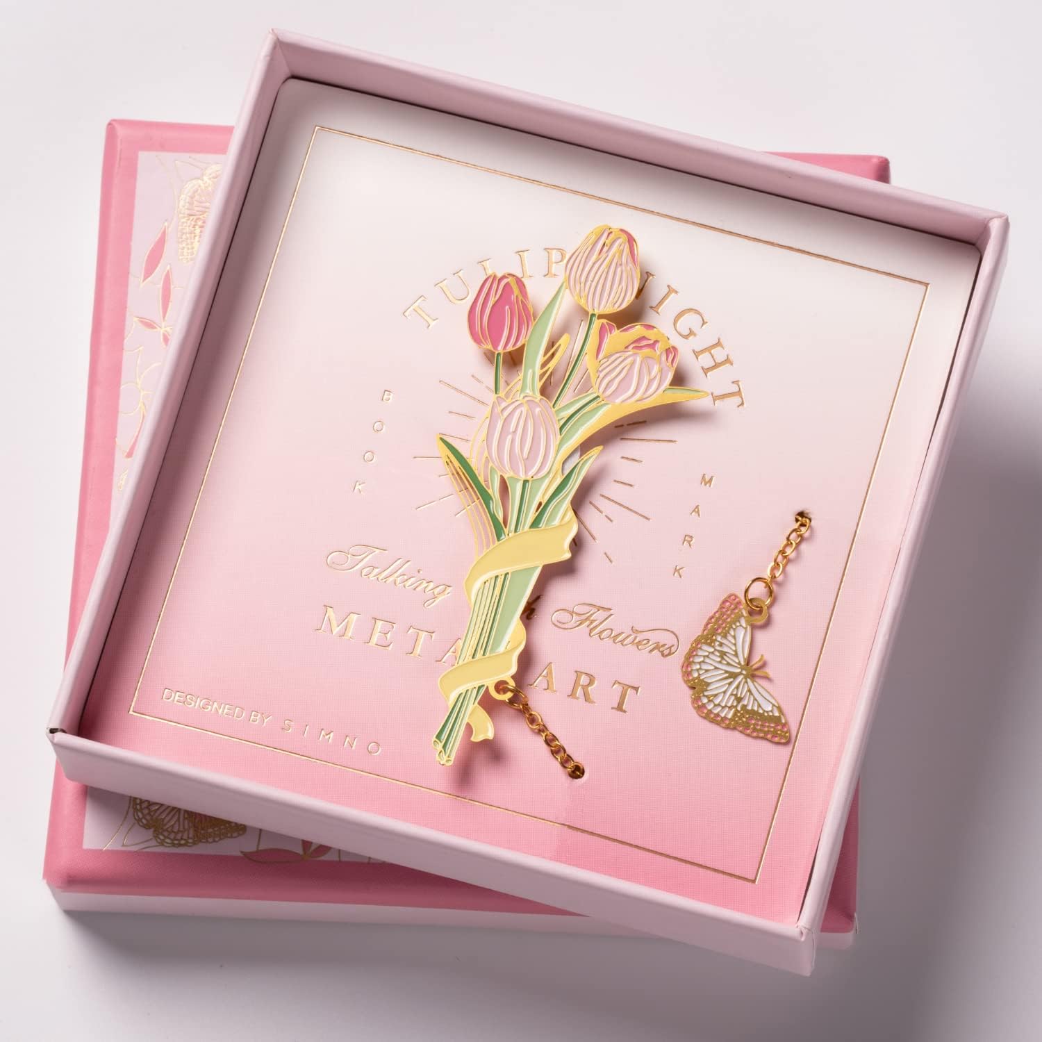 KASTWAVECharming Metal Tulip Bookmarks for Women, Unique Gifts for Book Lovers, Perfect for Book Clubs, Teachers, and Friends