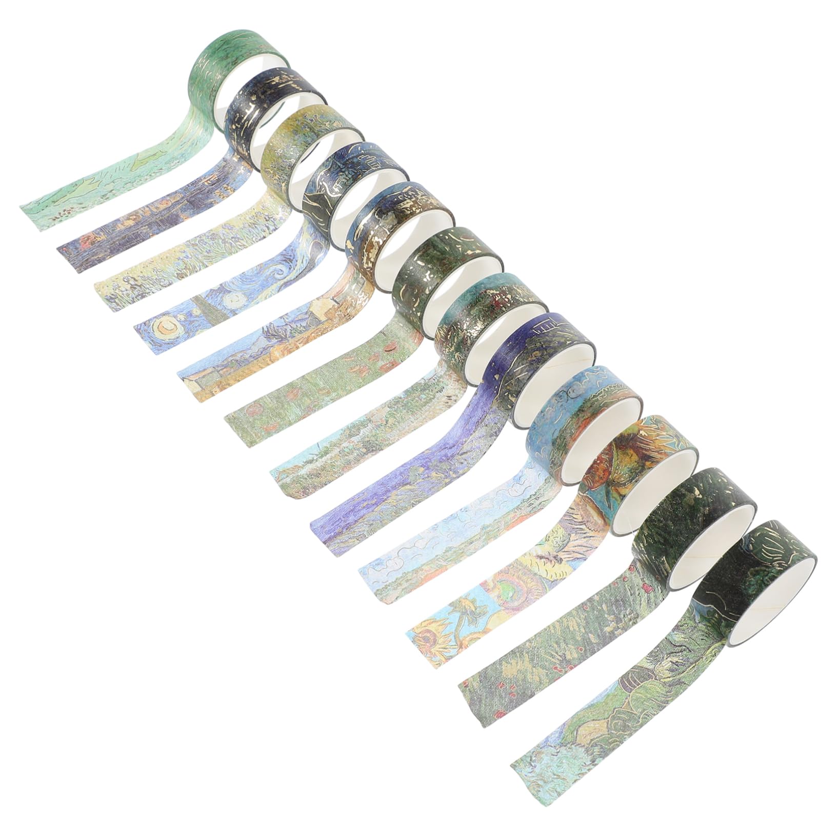 Uonlytech 4 Set Adesivi Artistici Retrò Modellato Decorativo Arte Nastro Fai Da Te Nastro Washi Per L'inserimento Nel Diario Nastro Washi Multiuso Nastri Fai Da Te Carta Sussurra 12 * 4
