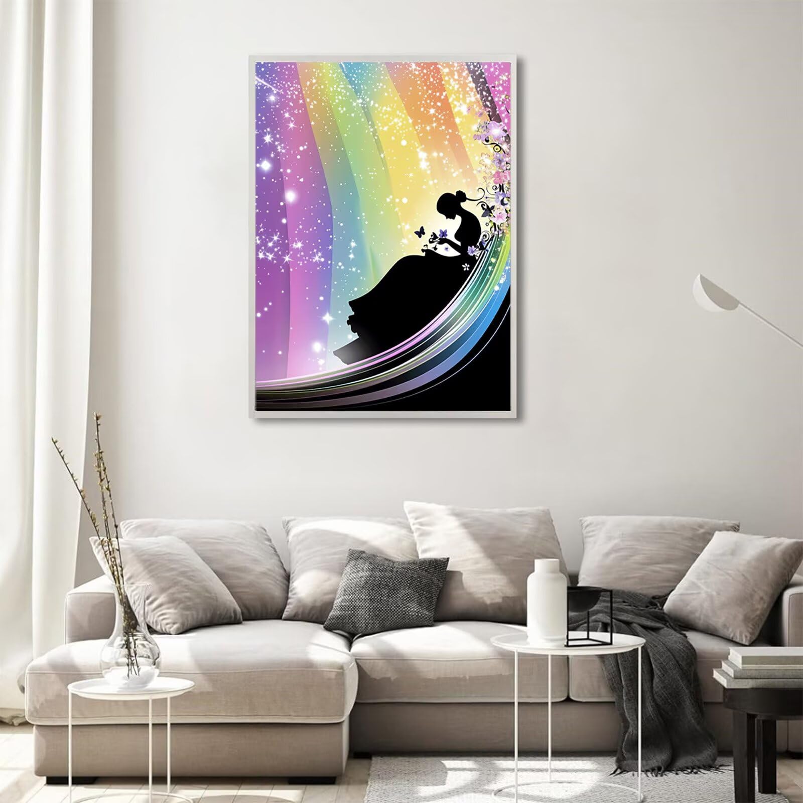 Diamond Painting Traum, Farbe Diamond Painting Erwachsene 5D Runder Full Drill Diamond-painting, DIY Bastelset Kreativ Set für Erwachsene, Crystal Art Home Wand Dekor, Geschenke 70x100cm, Model853