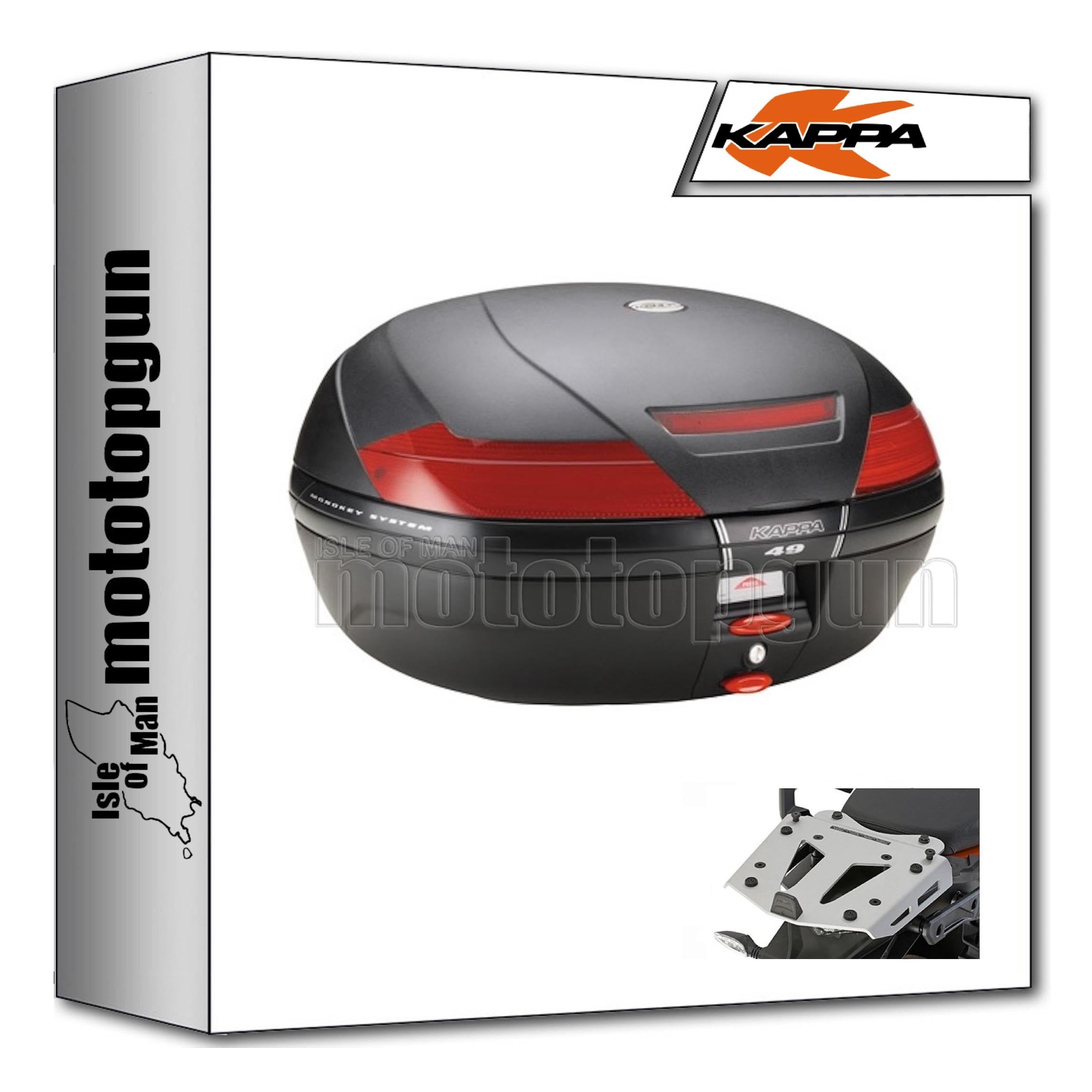 Kappa K49N top case robuste et platine alu rigide pour KTM 1290