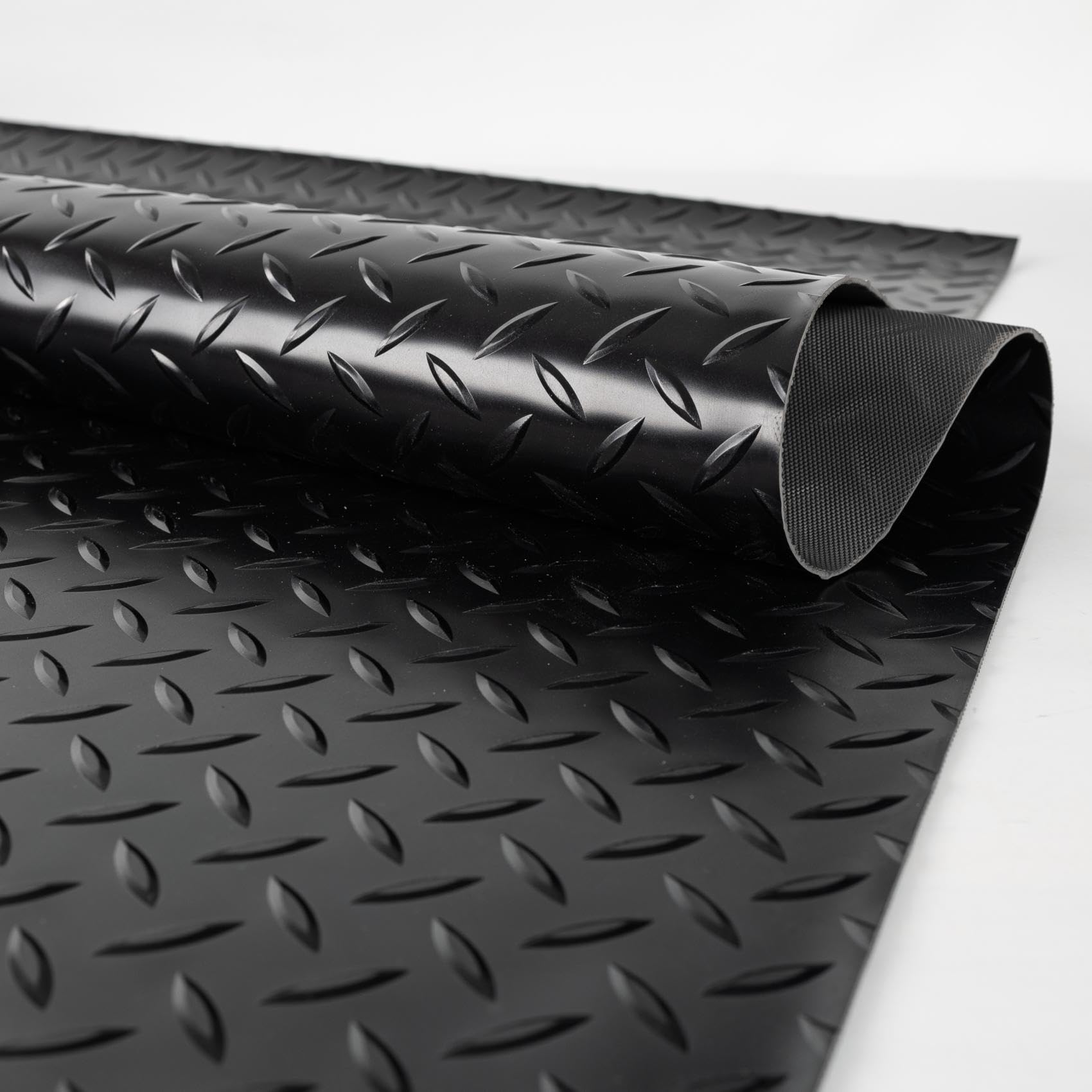 Revestimiento de suelo de PVC por metros, 1,5 mm, alfombrilla antideslizante, inodora, granulada, chapa estriada, a cuadros, antideslizante, chapa para lágrimas, color negro, 650 x 100 cm