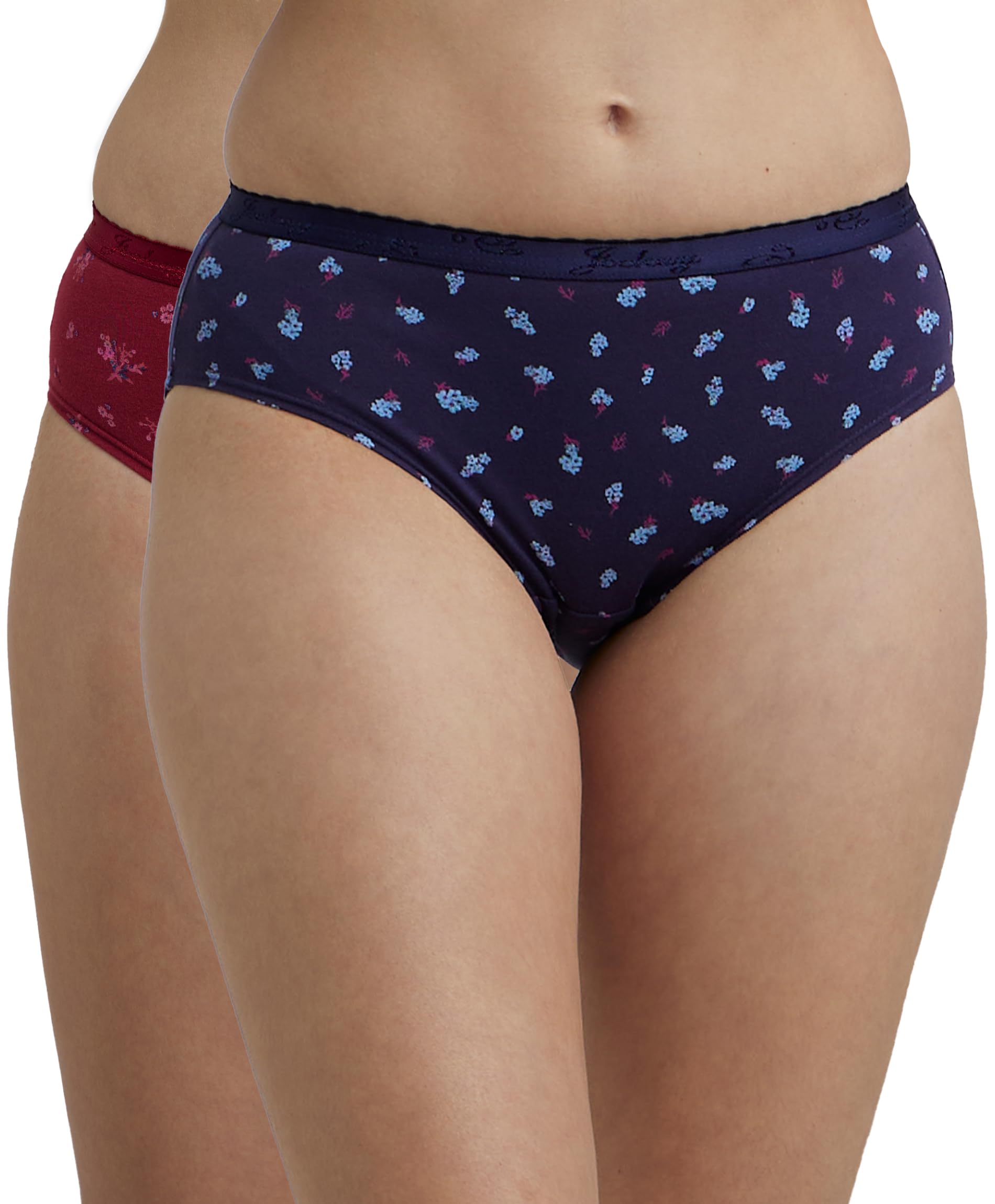 jockey 1523 Women's High Coverage Super Combed Cotton Mid Waist Hipster with Ultrasoft Exposed Waistband and StayFresh Treatment (Pack of 2_Prints May Vary)_Dark Prints_S-picture-13