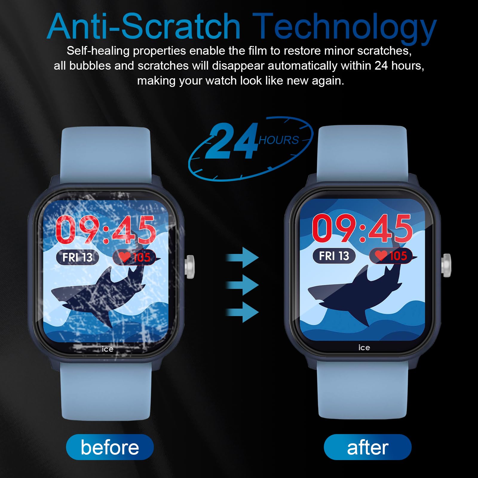 Protecteur D'écran Pour Ice-Watch Ice Smart Junior 2.0 - 3 Pièces, Film PMMA HD, Anti-rayures, Anti-empreintes - 4