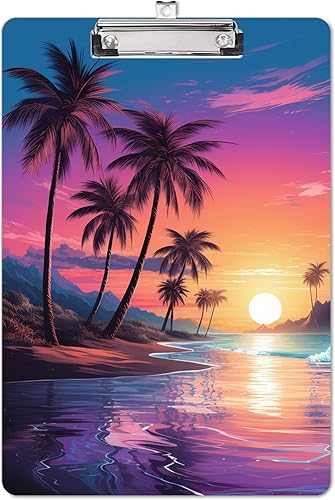 Miniatura 8 de Portapapeles de moda, portapapeles decorativos con bonito patrón, bloc de palabras de madera de diseño personalizado con clip de metal de perfil