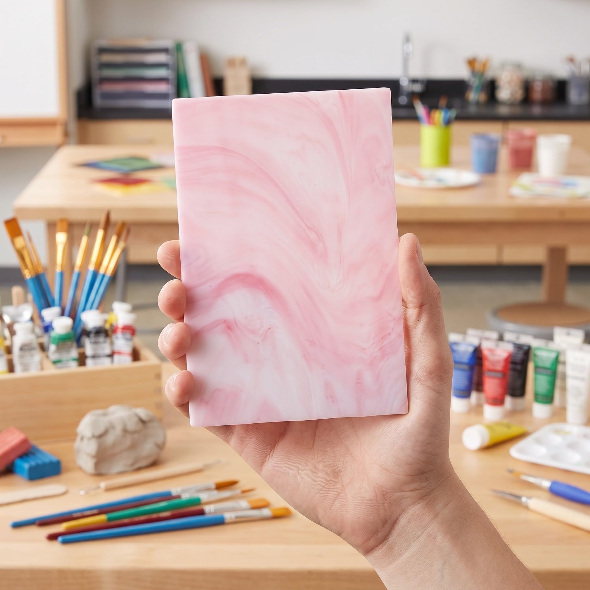 TEHAUX 12 Stück Klare Buntglasscheiben 10x15cm für Mosaikprojekte