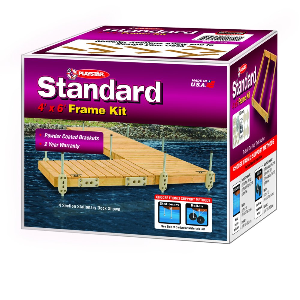 PlayStar Standard Dock Kit Standard Dock Frame Kit for Roll in or Stationary Wood Frame Docks