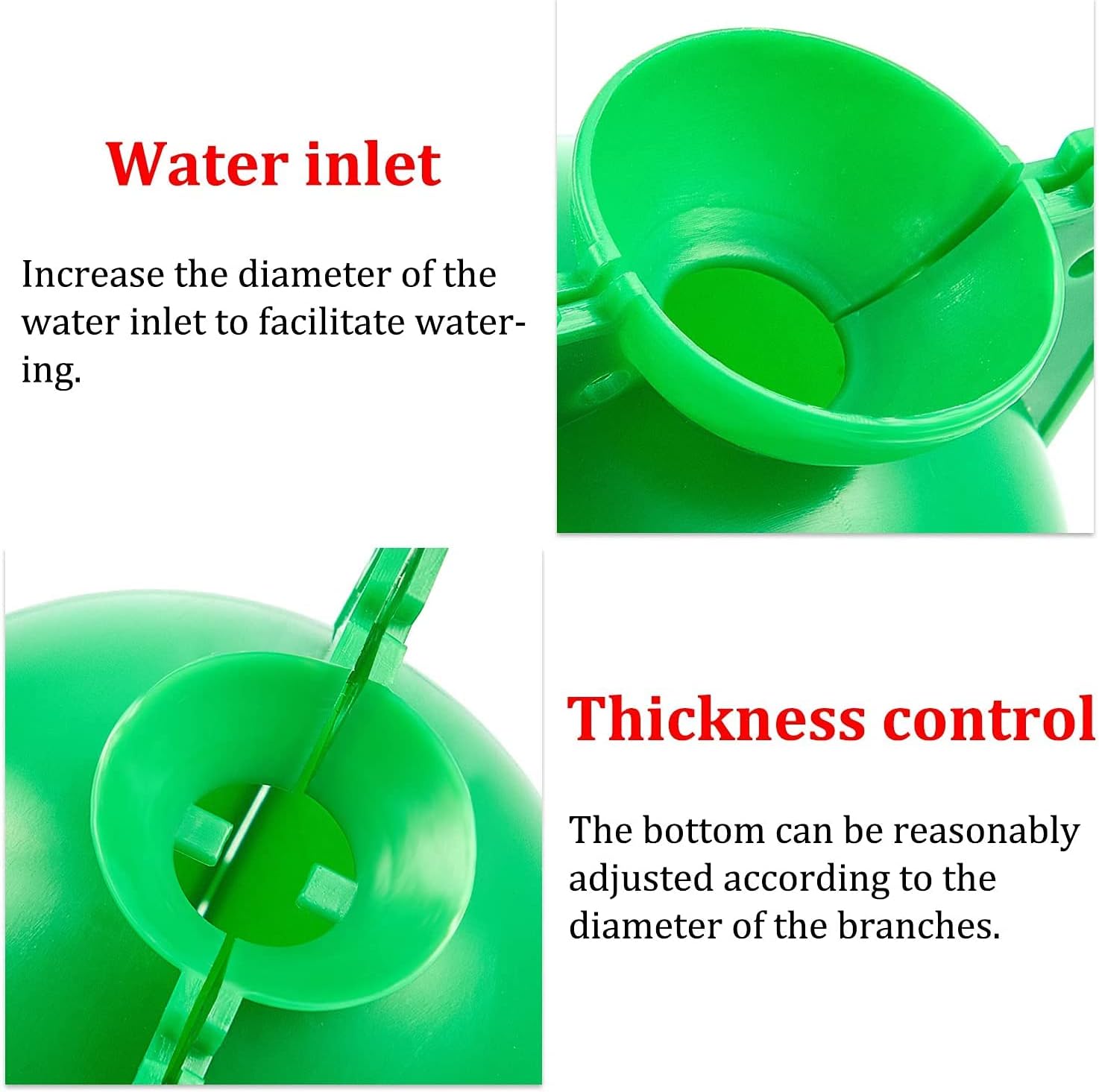 Air layering pods, Reusable Plant Rooting Device Plant Rooting Grow Box High Pressure Propagation Ball Grafting Device Botany Root Controller Garden Plant Rooter Box (Medium(3.1″×6PCS),Green)