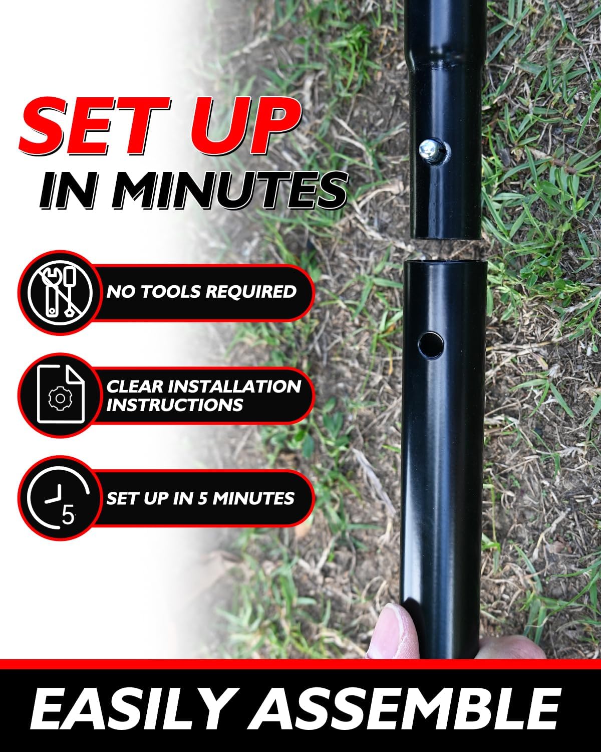 7x4FT Volleyball Rebounder Net Set with Training Accessories, Portable Bounce Back with 5 Adjustable Angles for Practice Volleying, Bumping, Spiking - Easy Set Up with Volleyball and Travel Bag - Image 4