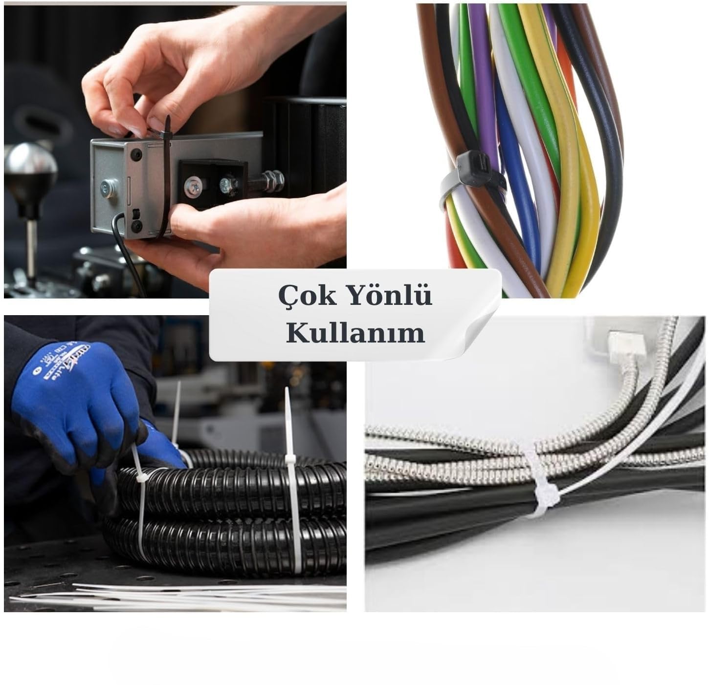 Orret Home 100 Adet Kablo Bağı Seti, Amerikan Kelepçesi, Cırt Elektrik Kablo Bağı, Dayanıklı ve Çok Yönlü Kullanım için İdeal, Organizasyon ve Düzenleme (Siyah, 2.5x150mm)
