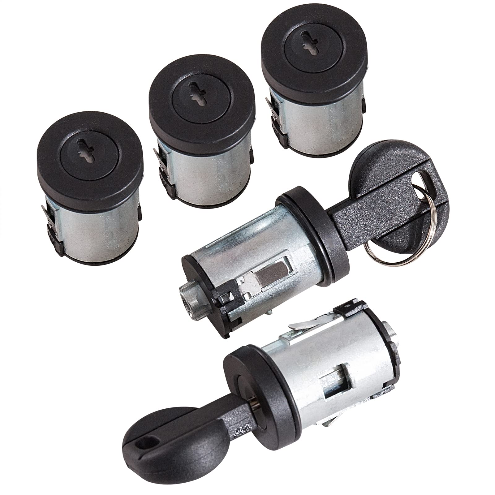 Twowinds - Bombín Cerrradura 4162.C9 Compatible con Peugeot Expert 806, Fiat Scudo Ulysse Zeta (1994-2006) Citroën Synergie - Puerta Delantera, Trasera, Izquierda, Derecha - Llave (set de 5)