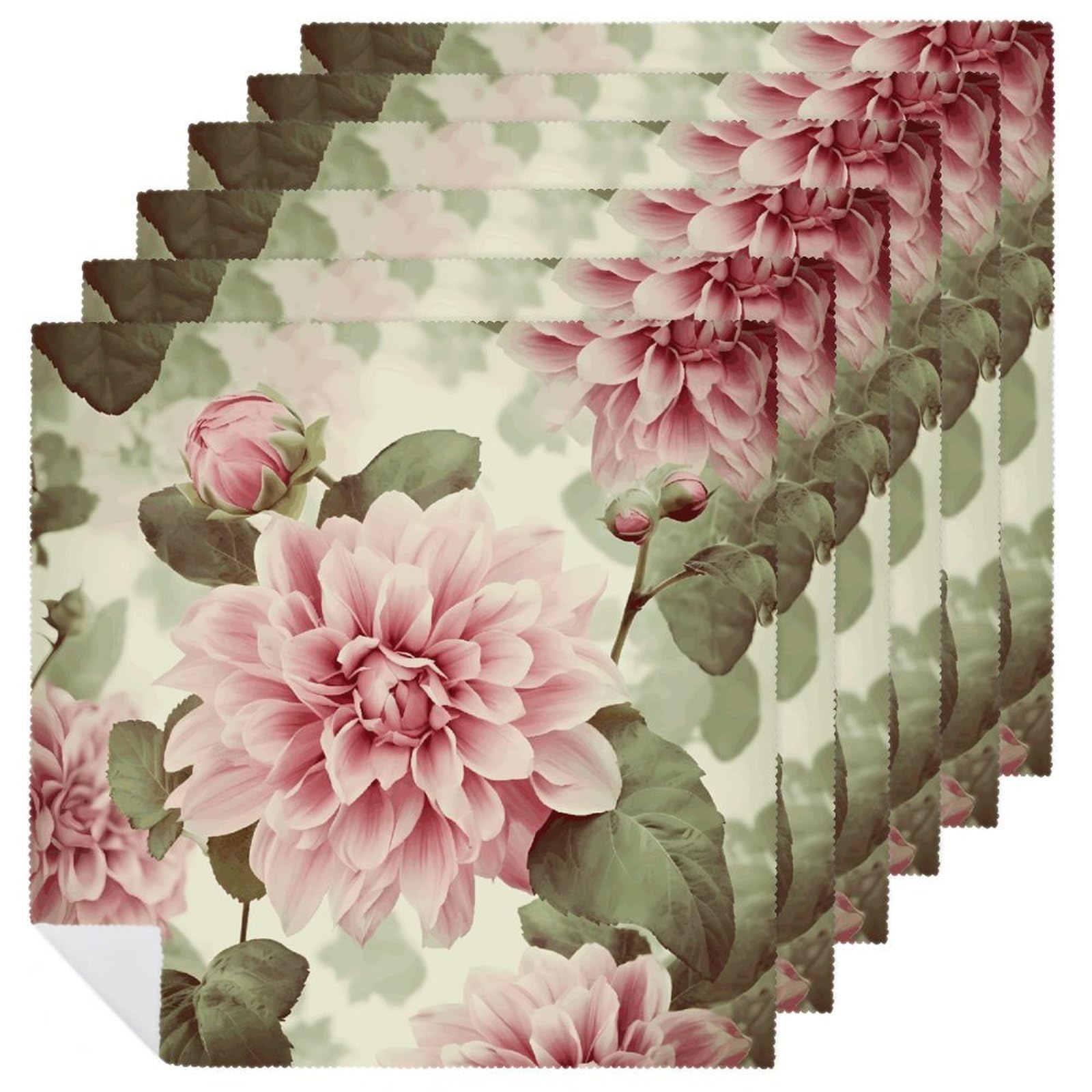 Servilletas finas de tela con estampado floral vintage para decoración elegante