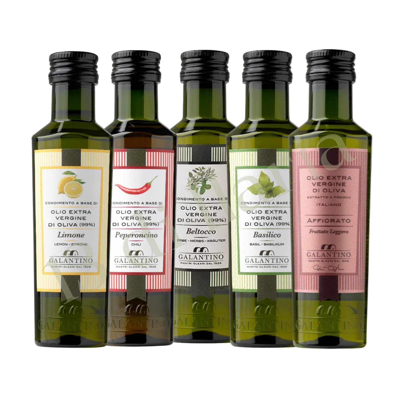 Pack Degustación Aceite de Oliva Virgen Extra y Condimentos 5x100 ml