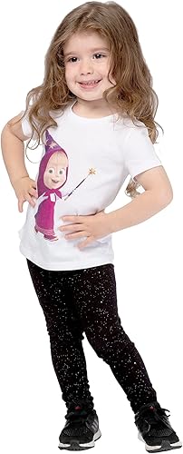 Miniatura 3 de Masha and the Bear - Camiseta de manga corta con Masha Wizard, cómodo cuello redondo, lavable a máquina