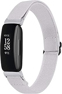 Jennyfly Replacement Wrist Bands for Fitbit Inspire/Inspire HR, Women Lightweight Soft Elastic Knit Adjustable 5.3-8.3 inch Breathable Sport Strap Replacement Wristband