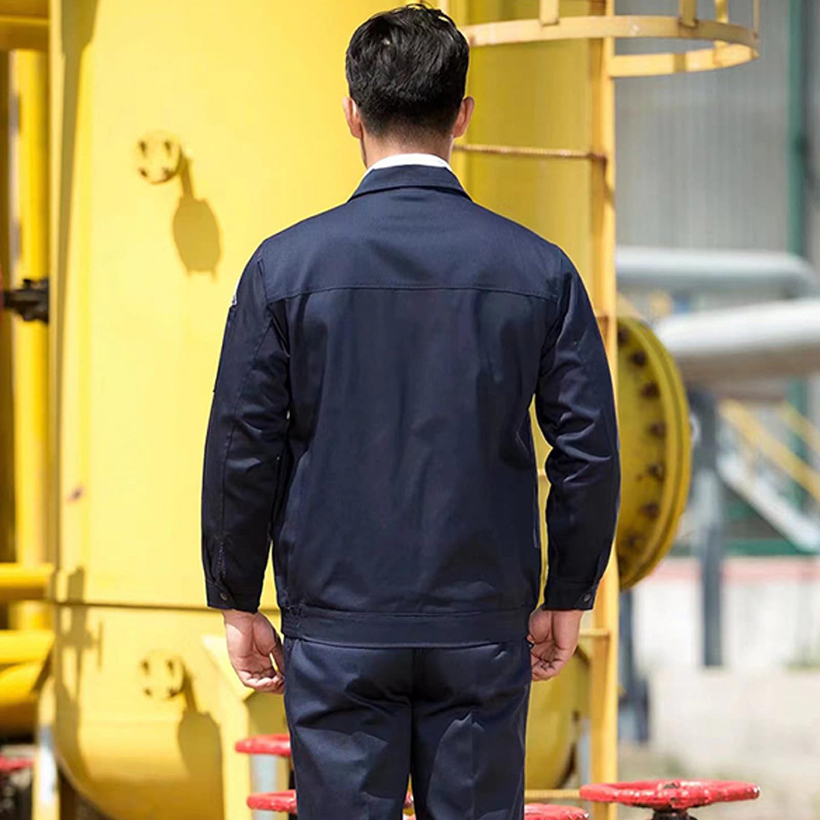 Manica Lunga Tuta Uniforme Uomini Donne Lavoro Tuta Auto Riparazione Officina Abiti Da Lavoro Meccanico