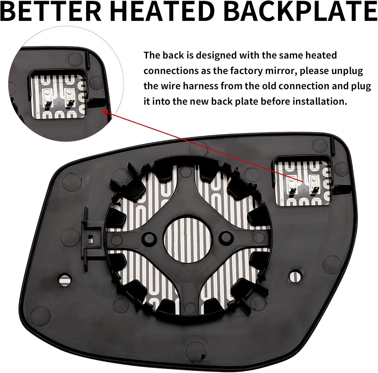 Right Mirror Replacement for Nissan Altima/Sentra 2013-2018（Note:This model has two kinds of rearview mirror glass with different shapes.Please see if the shape is the same as that currently used.