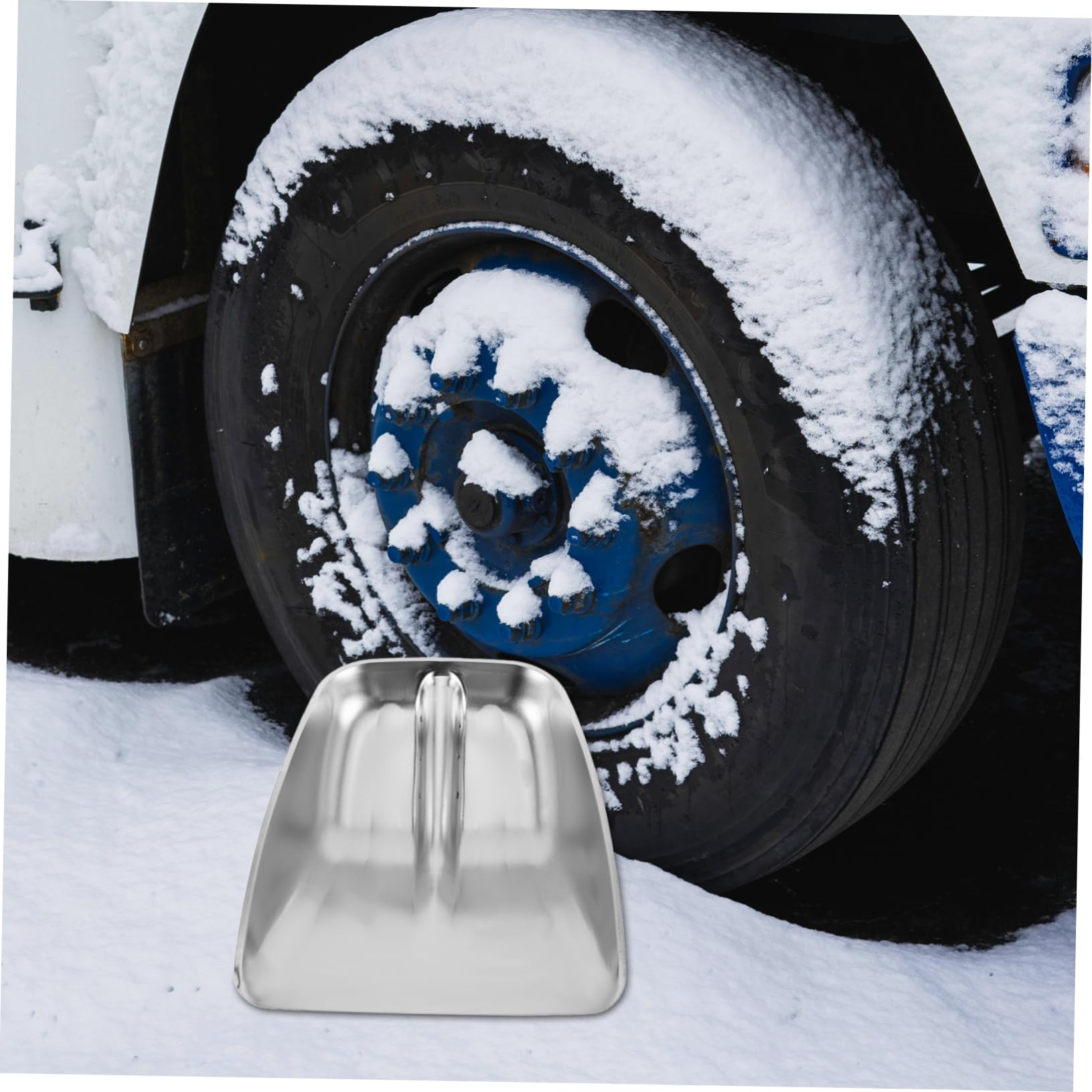 TOPBATHY Testa della Pala in Acciaio Inossidabile per Neve Portatile e Multifunzionale, Design Ergonomico, per Uso Esterno e Movimentazione Cereali