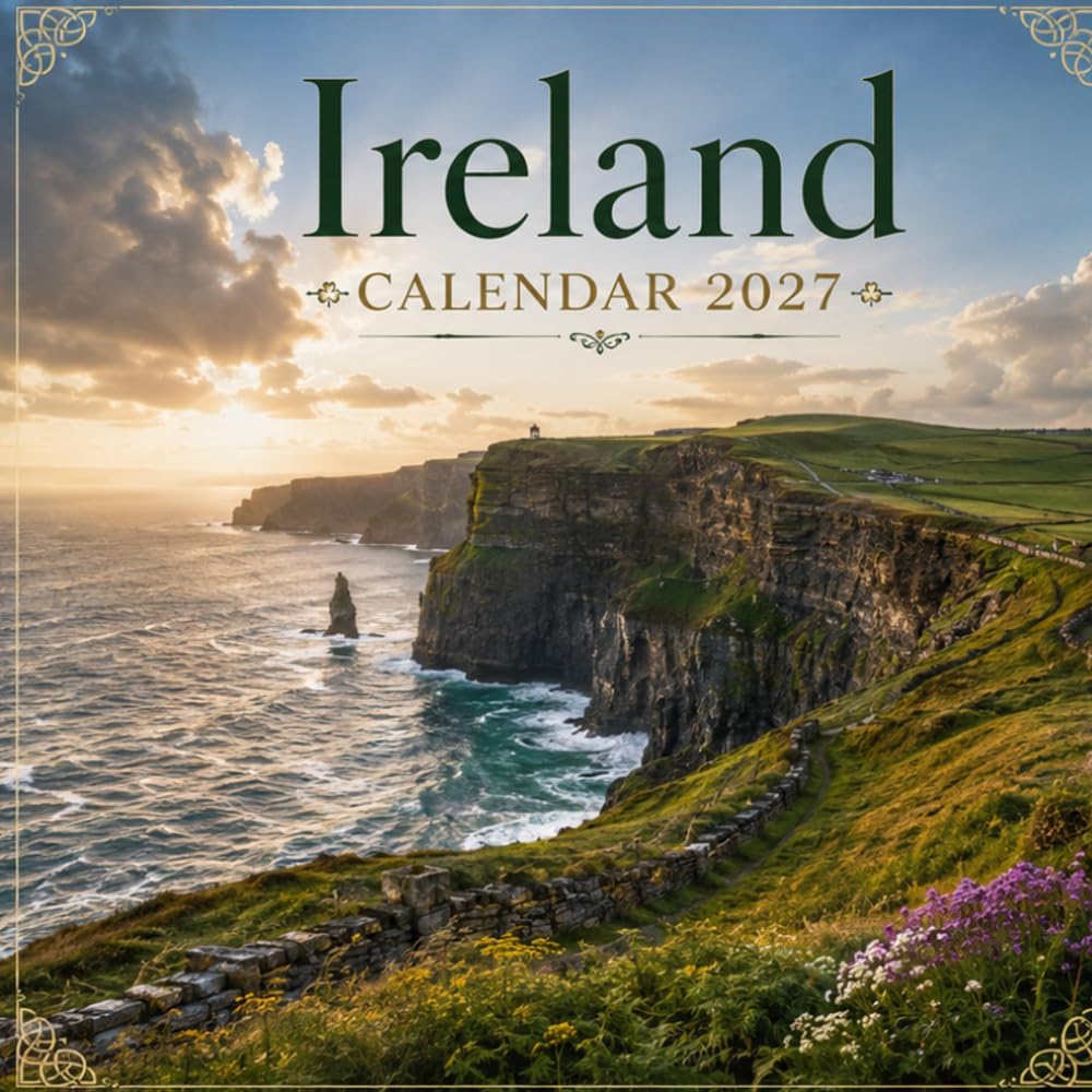 Ireland Calendar 2027: 15 Month Planner | Scenic Destinations with Place Names