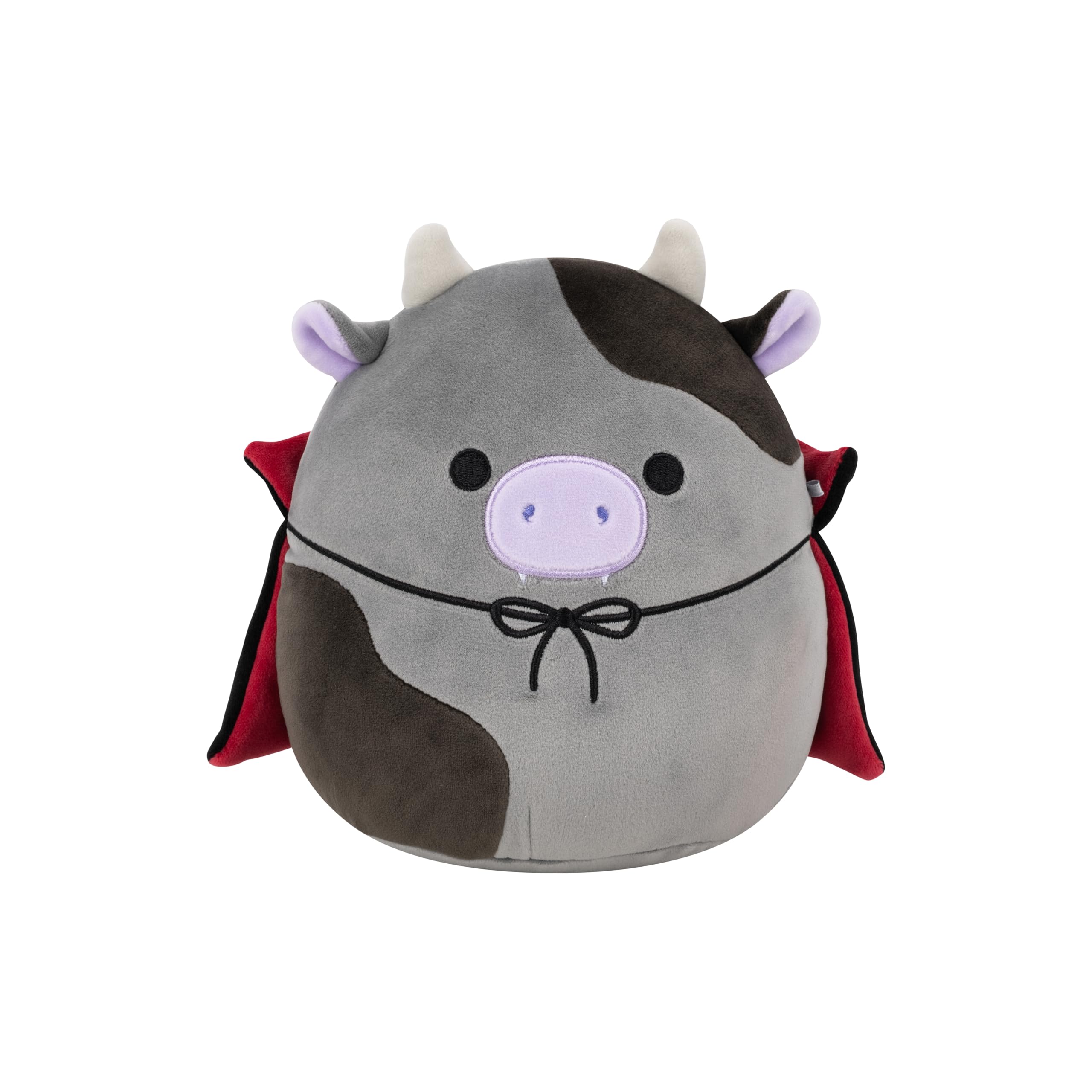 Squishmallows Original 7.5-Inch Bridgette the Grey and Black Cow Halloween Plush, Multicolor, 7.75 inches