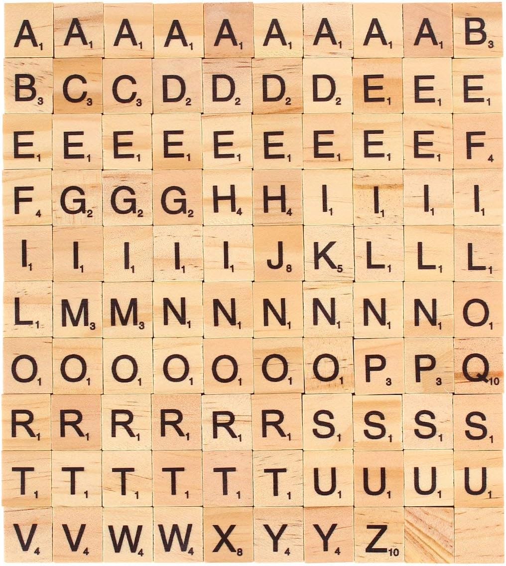 Moinkerin 100 Pieces Wooden Letters Wooden Alphabet Tiles Wooden Craft Letters For Children S Educational Kids Toys Arts Crafts Diy Amazon Co Uk Home Kitchen