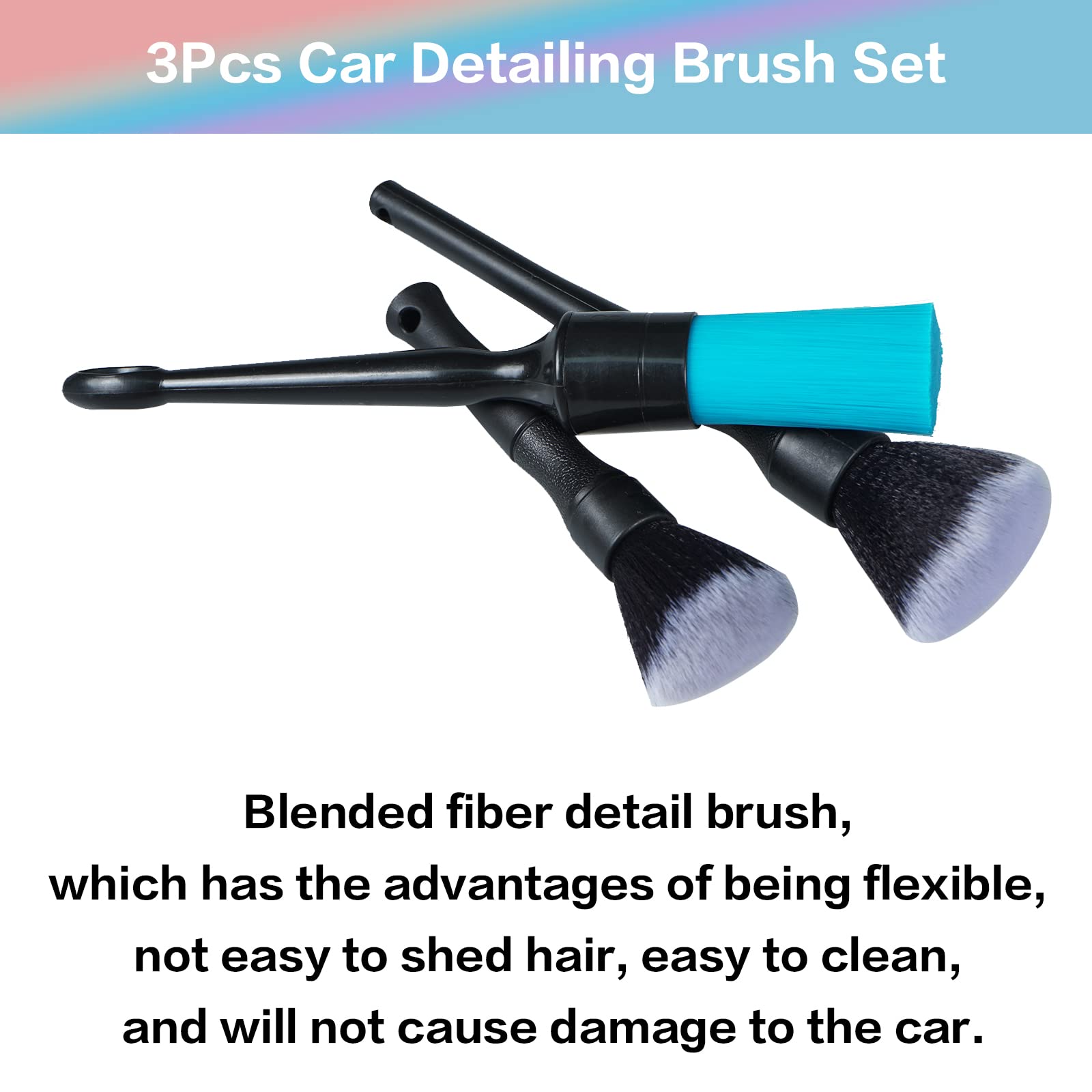 Brosse De Nettoyage Microfibre Pour Voiture - Pour Tableau De Bord, Aérations, Intérieur - Poignée Ergonomique - Longueur 24 Cm