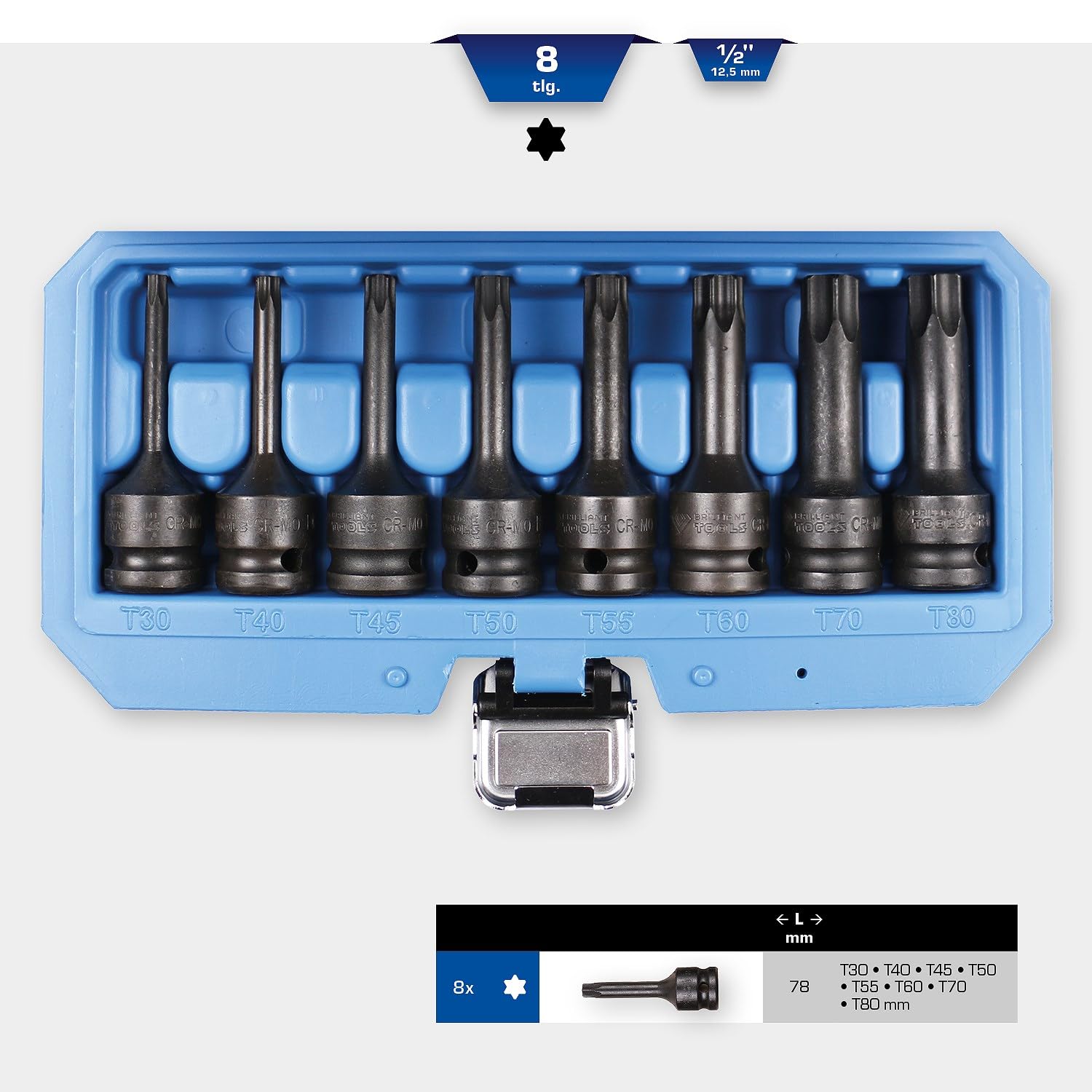 BRILLIANT TOOLS BT022600 Jeu de douilles tournevis [Powered by KS TOOLS]