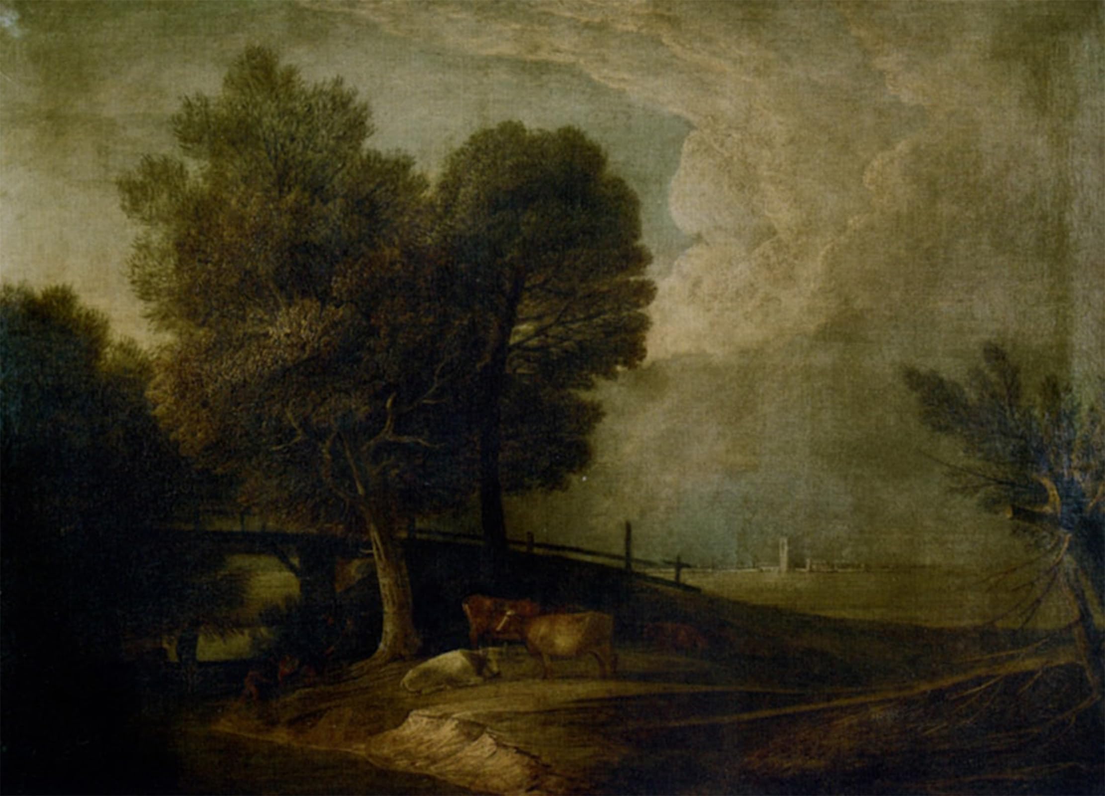 ARTXLXXBN Famous Prints Artwork Pictures Poster Painting Art Figures in a Landscape by Thomas Gainsborough Artwork Landscape Pictures for Home Decor 60x90cm