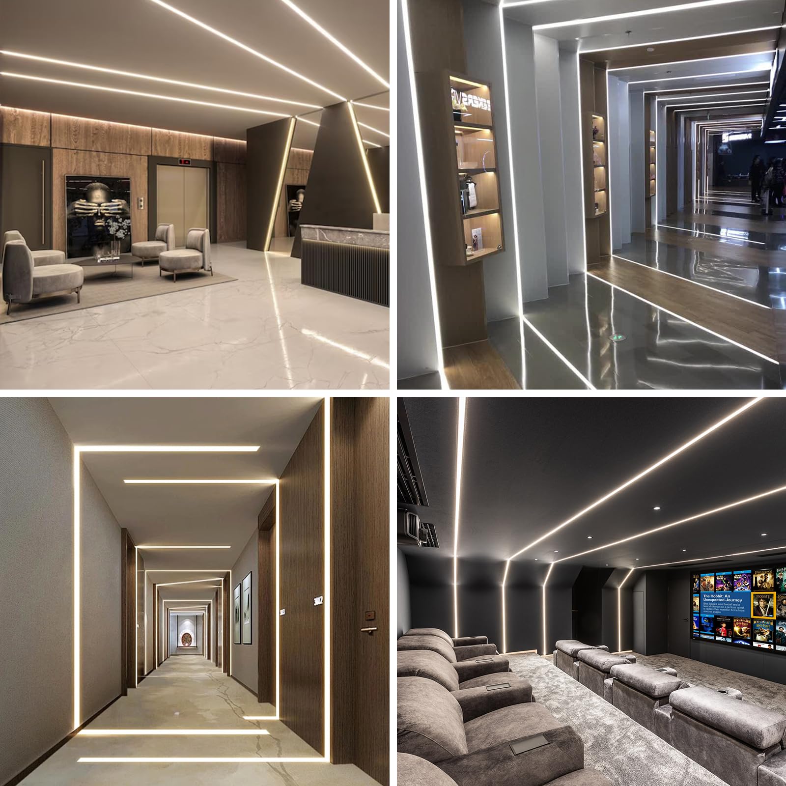 inShareplus LED Trockenbauprofil, 3,3 ft/1 m, 6er-Pack Aluminiumkanal mit milchiger Abdeckung; 13mm trimless LED-Strip-Diffusor für Unterbau, Regal, Wand, Tisch, Decke und Ecken(Retrofit)