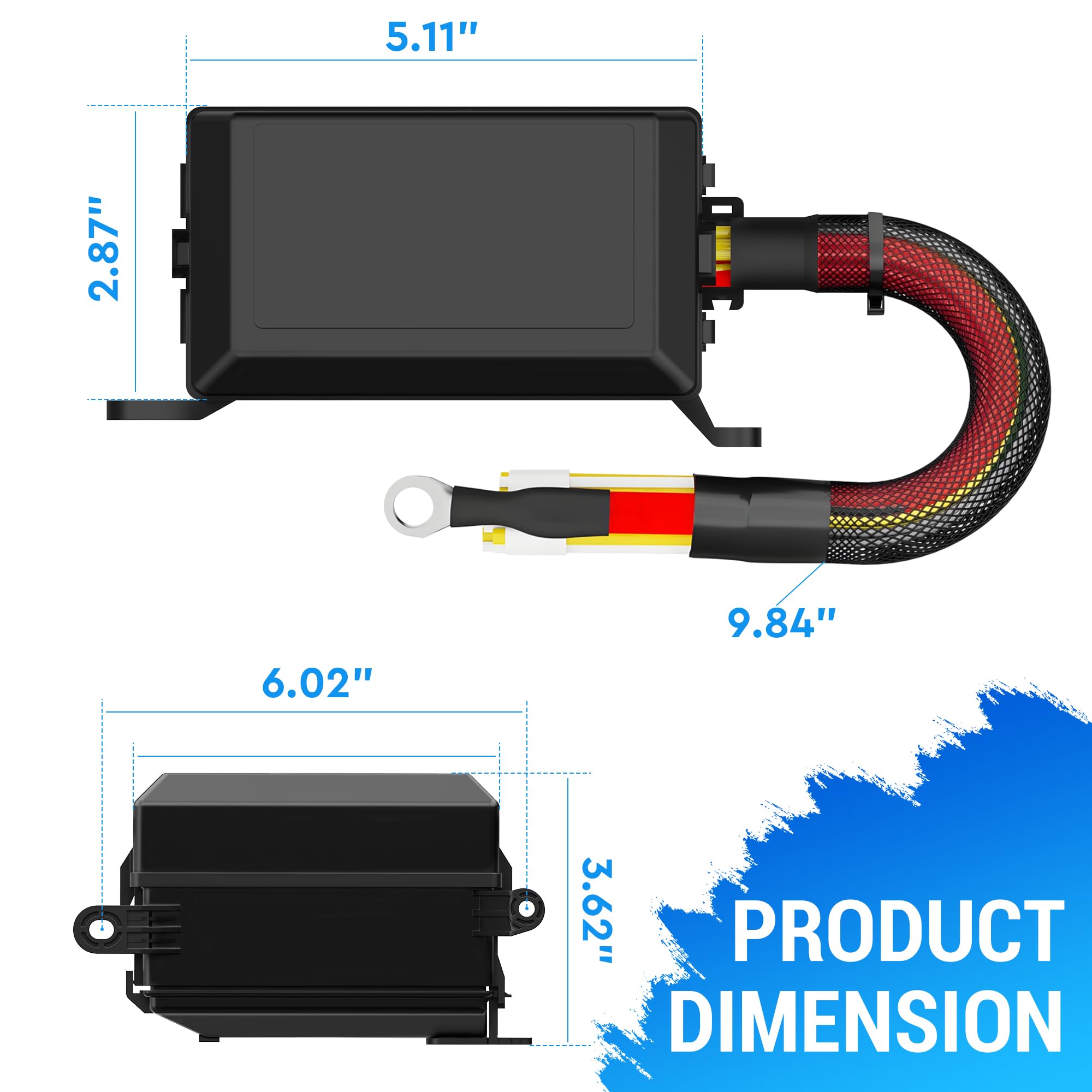 MICTUNING Scatola relè da 12 V e fusibile con 6 relè e 8 fusibili ATC/ATO, fusibile precablato e cassetta relè, blocco fusibili per auto, camion, marine, barche