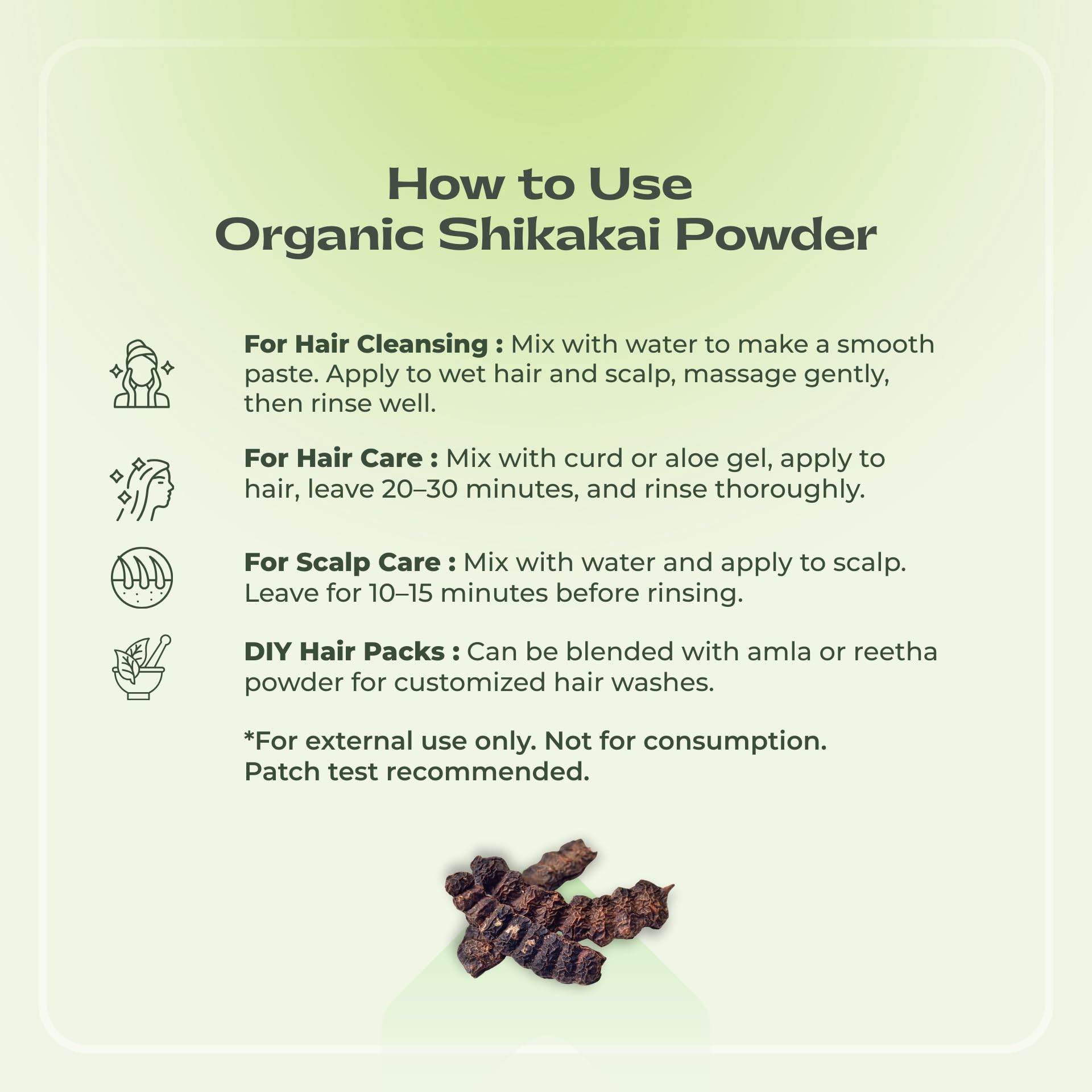 Pure Organio Organic Shikakai Powder for Hair Growth & Hair Fall Control | Sulfate-Free Natural Hair Wash, Cleanser & Conditioner | NPOP & India Organic Certified Herbal Powder (100g) 3