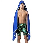 Flow Hydro Sport Towel - Microfiber Quick Dry Swimming Towels for Swim, Pool, Triathlon, and Other Water Sports in Medium, Large, Extra Large, and Hooded Sizes (Blue, Large w/Hood)