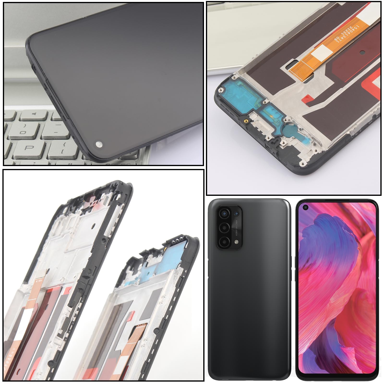 écran Tactile Oppo CPH2197 Écran LCD Pour Oppo A74 5G/A54 5G/A93 5G - 6,5 Pouces, Tactile, Kit Réparation Inclus, Noir écran 6.5 Pouces Oppo