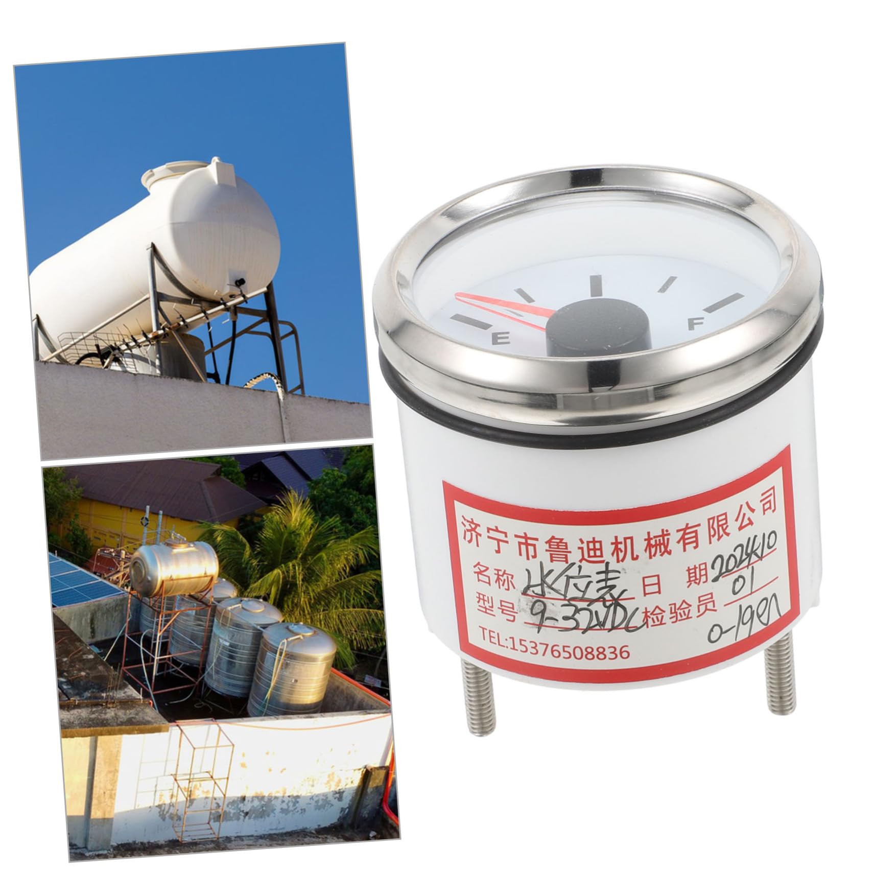 Edelstahl Wasserstandsanzeiger 52mm Runde Anzeige für Wassertanks