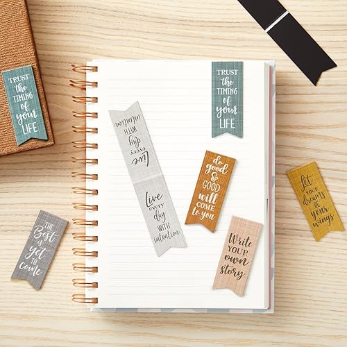 Miniatura 3 de Paquete de 36 marcadores magnéticos inspiradores para mujeres con citas motivacionales, clips de página magnéticos a granel para estudiantes,