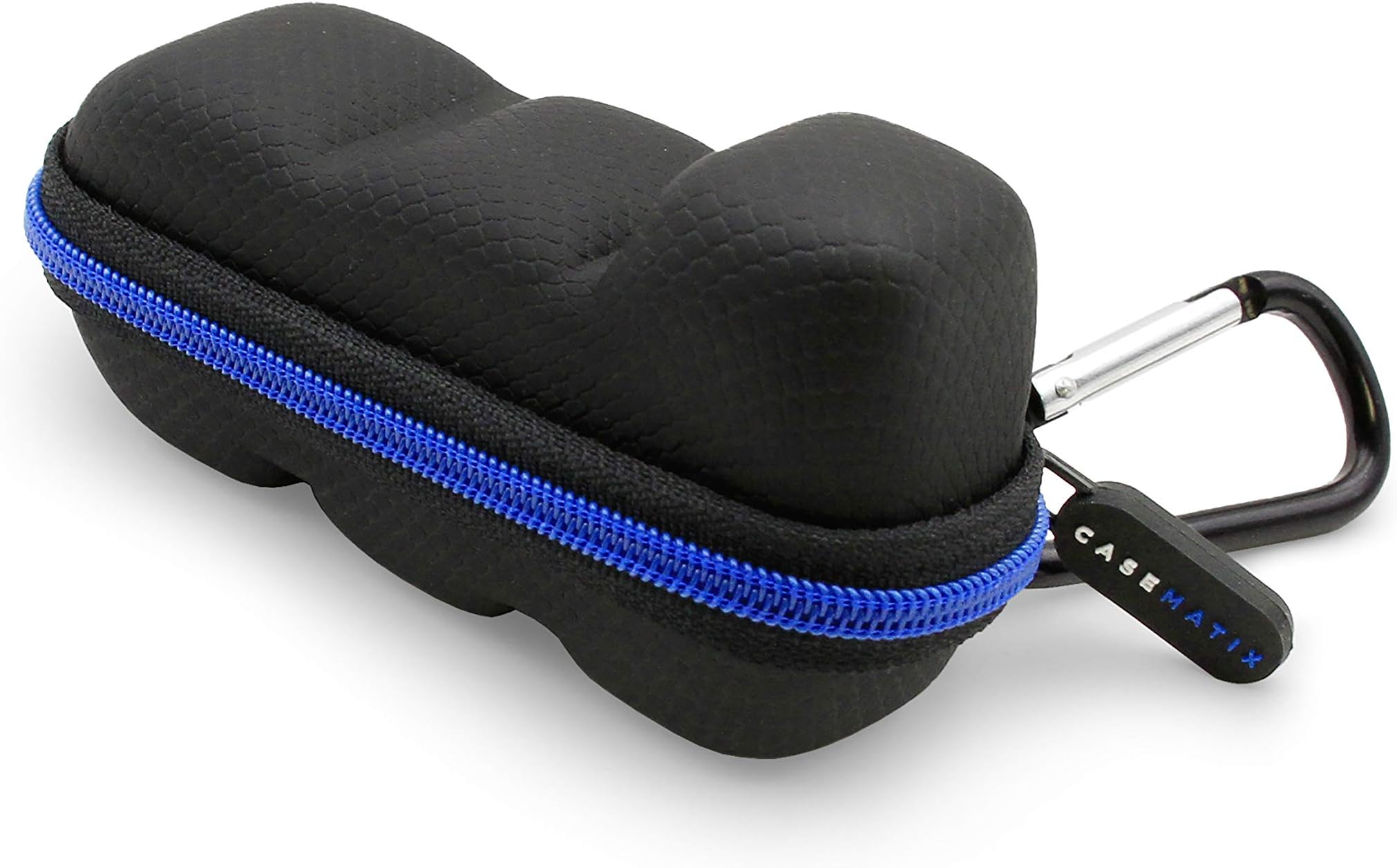 CASEMATIX Asthma Inhaler Travel Case with Lanyard and Clip-on Keychain Carabiner, Includes Inhaler Holder Case Only, Black