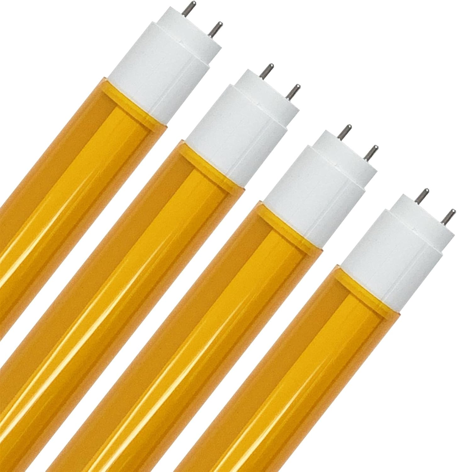 KASTLITE LED T8 Bulb Combo with Fluorescent T8 Safety Sleeves | Red | 48" Electronic Ballast Compatible/Ballast Bypass | Type A+B | 4000K, 2,500LM, 147LM/W | UL & DLC Listed | 4 Pack