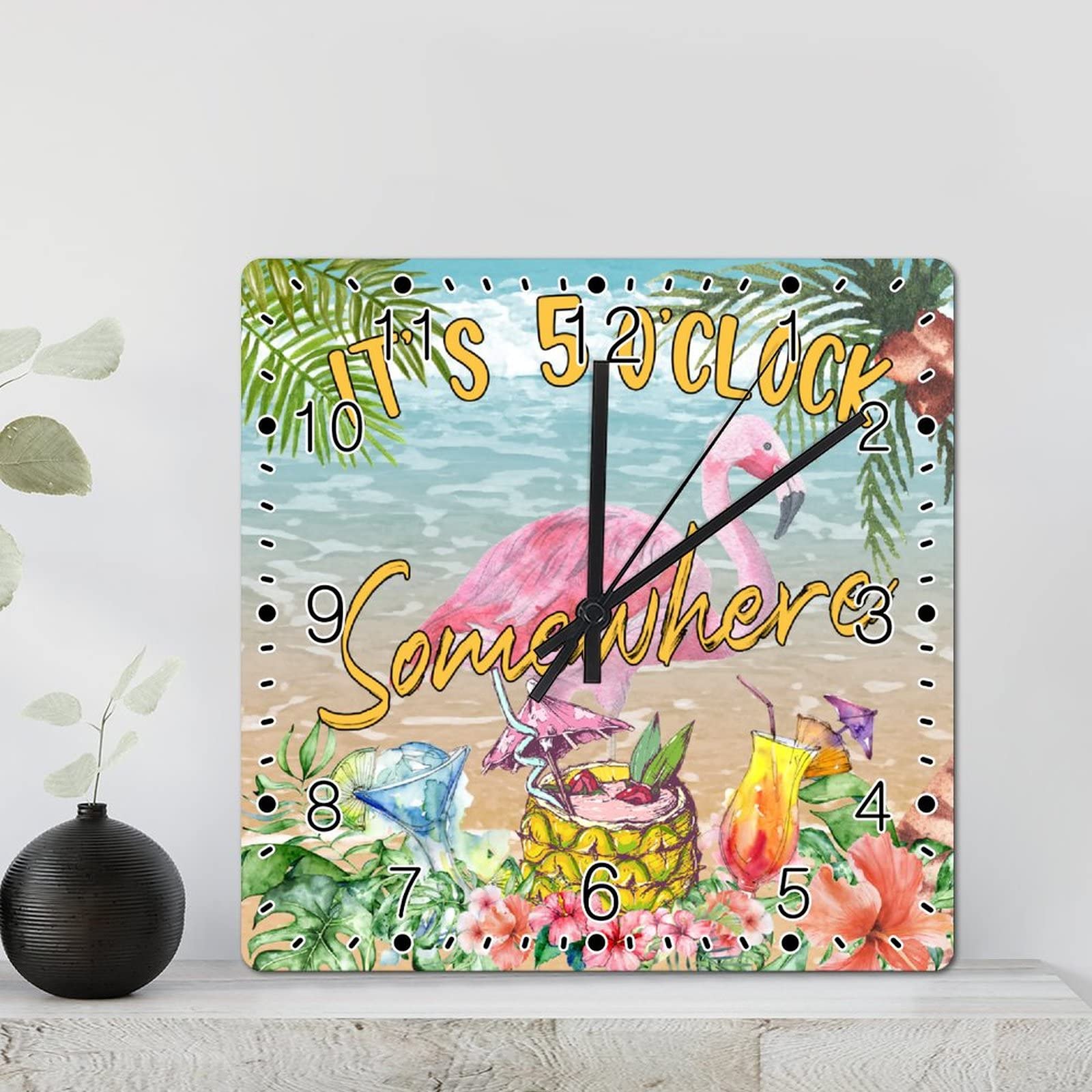 Horloge murale oiseau flamant rose pour une touche de gaieté murale