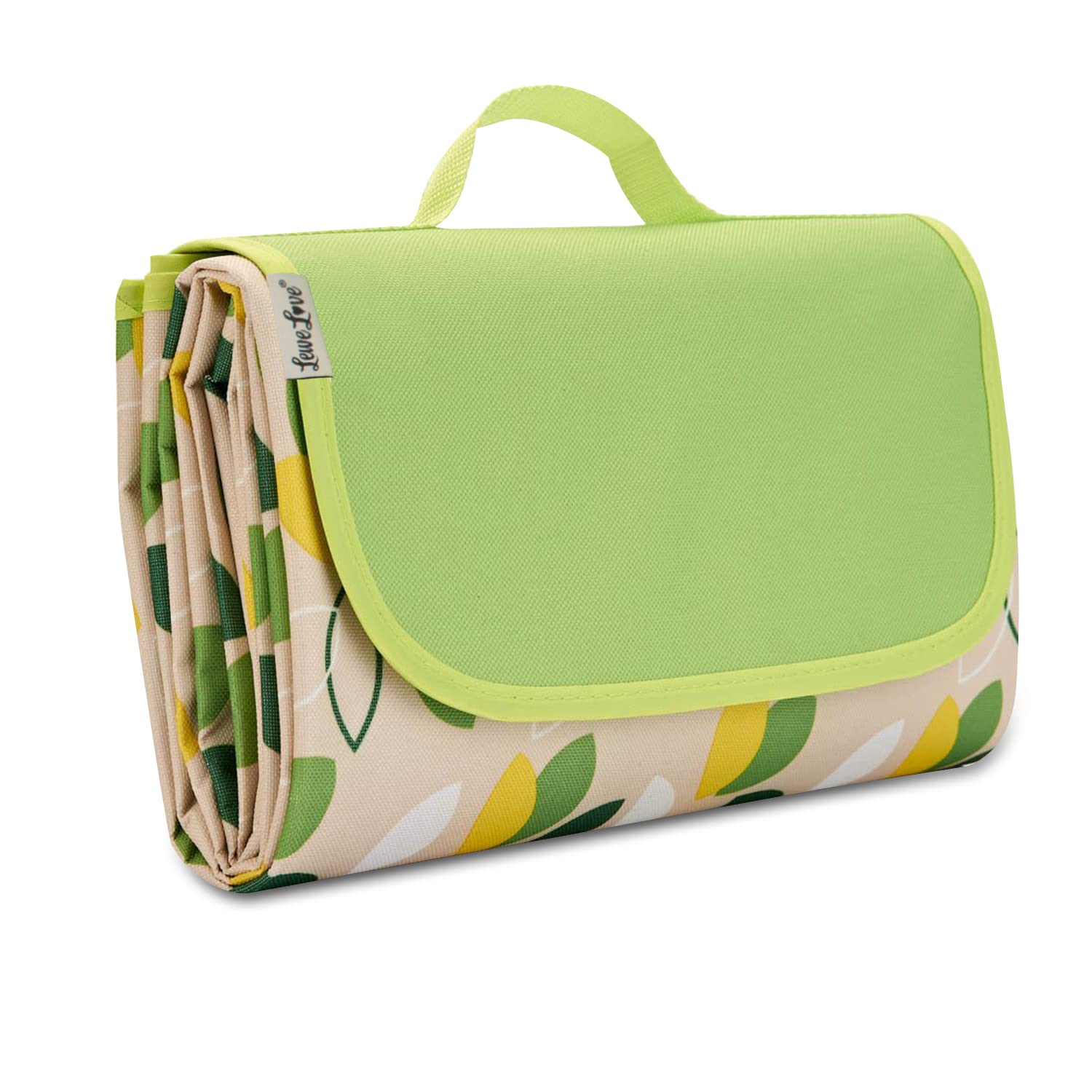 Picnic Blankets Oversized 60"×80" Foldable Portable Handy Picnic Mat Waterproof Sandproof Easy to Clean Beach Sand Mat Lightweight Dual Layers Picnic Blanket for Camping Park Concert，Green Leaves-image-9