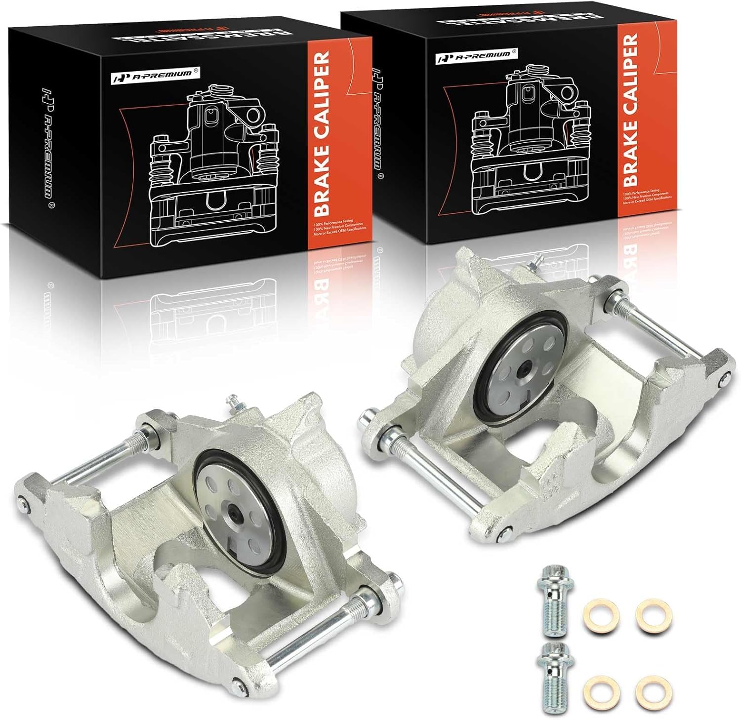 A-Premium Disc Brake Calipers Assembly without Bracket Compatible with Cadillac Eldorado 1976-1976 8.2L, Eldorado 1977-1978 7.0L - Rear Driver and Passenger Side, 2-PC Set