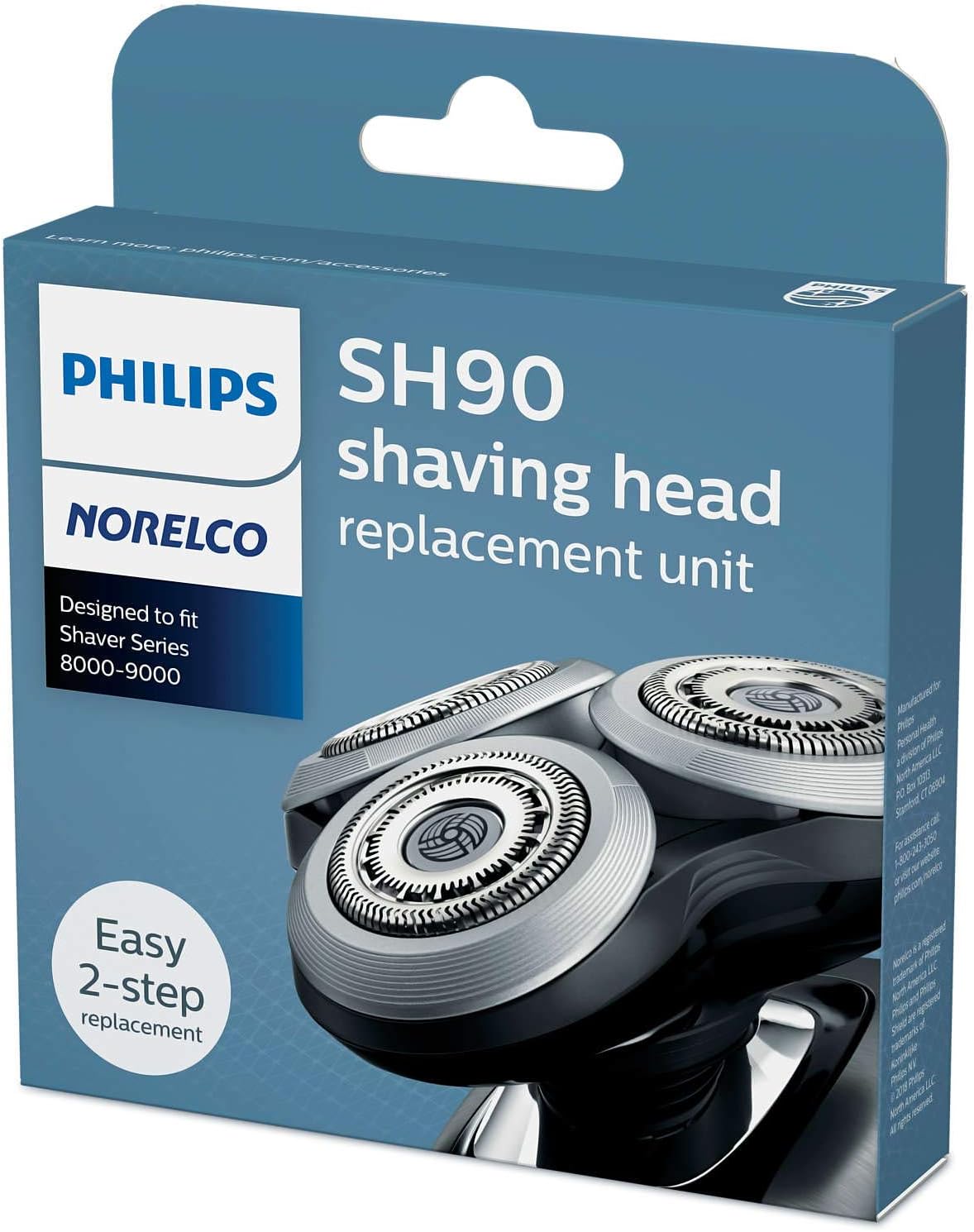 Philips Norelco SH90/72 Replacement Heads New Version for Series 9000 (Replaces SH90/62)