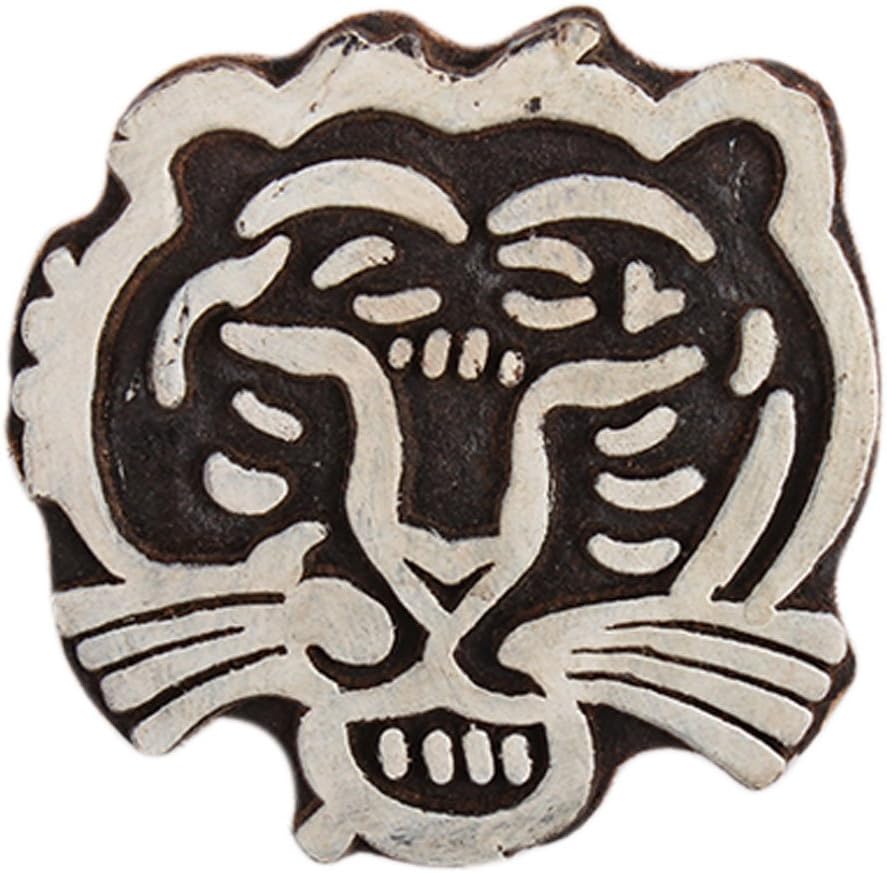 Indian Shelf Vocalforlocal Handmade Brown Set of 1 New Wooden Printing Block