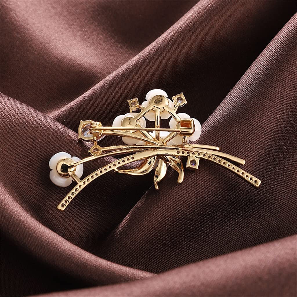 Broche de aleación, Chal Creativo para Mujer, Ramo de Solapa, Ramillete, Camisa Decorativa, 5,8 cm, Cuello, Hecho en China.