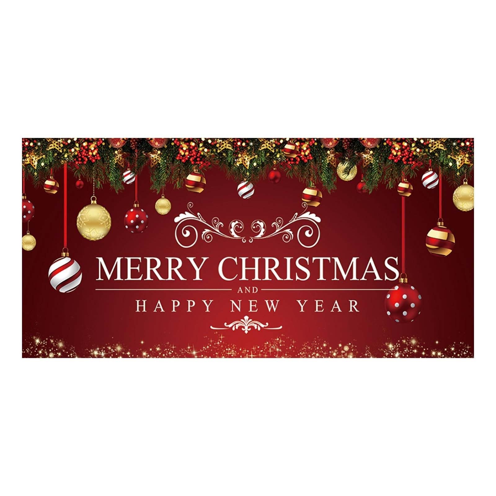 Letrero de Navidad para puerta de garaje, decoración de puerta de garaje de Navidad, cubierta mural, 7 x 16 pies, letrero grande para fiestas de vacaciones