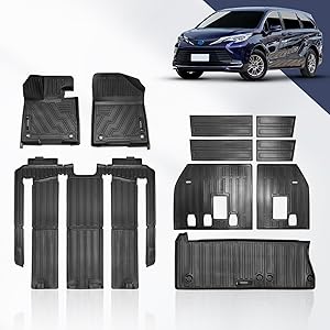7 Seater 2025 Kia Carnival MPV Hybrid Floor Mats – Full Set TPE Liners With Trunk & Backrest Mats TPE All Weather Car Mats 9 thumbnail image