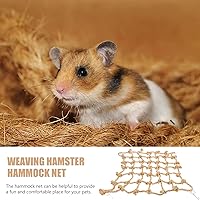 Vista 6 de Balacoo Loro red de escalada hámster juguete hámster masticar juguetes loro columpio colgante juguete hamaca colgante perca pájaro escalada red