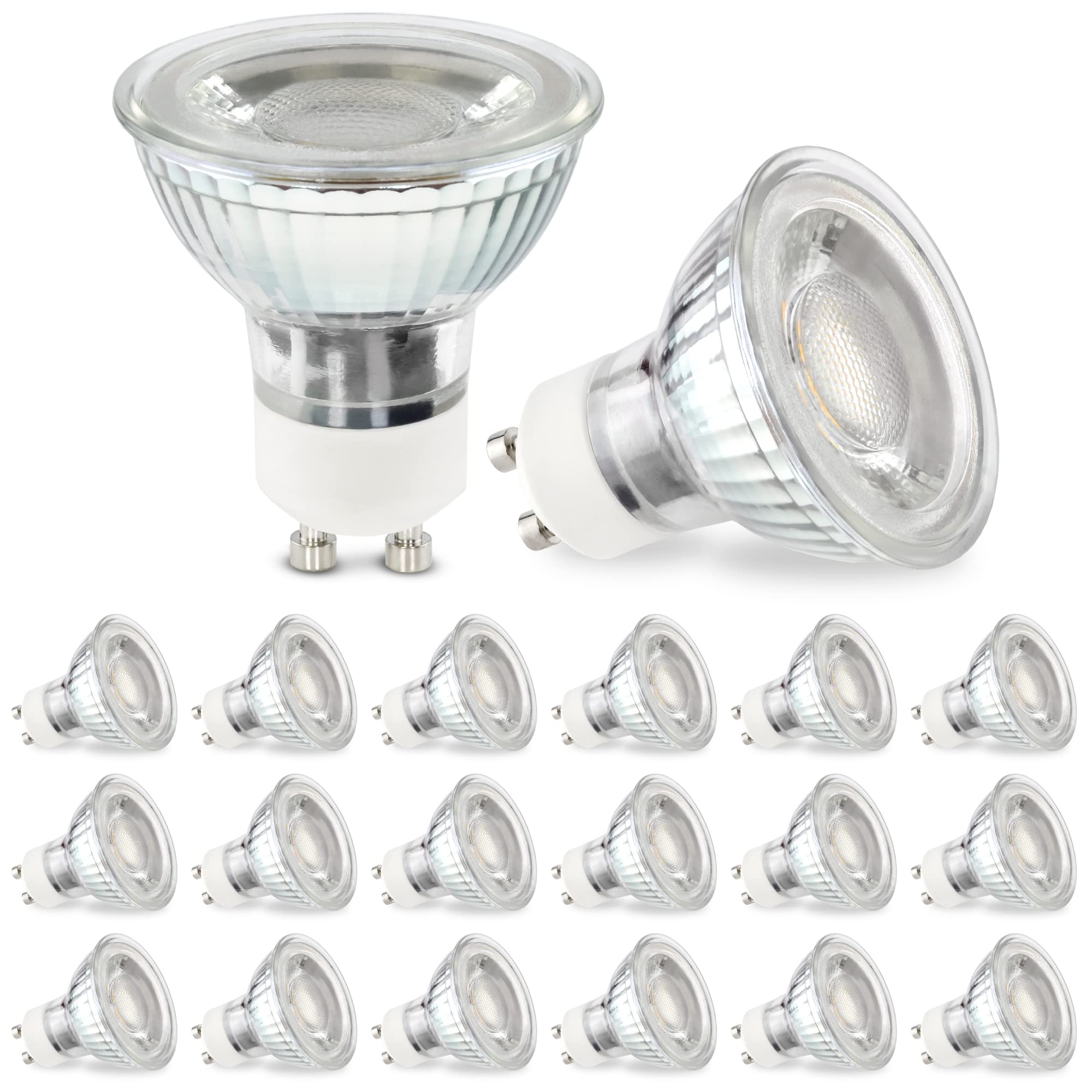 SSC-LUXon GU10 LED Leuchtmittel 20 Stück fourSTEP 5W neutralweiß dimmbar