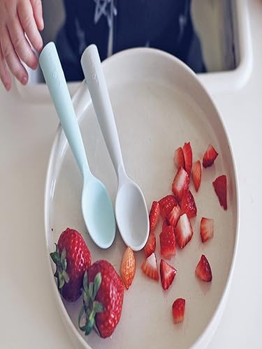 Miniatura 2 de Miniware Cuchara de silicona para bebé para entrenamiento, utensilios para bebés sin BPA, cucharas para bebés de 6 meses, 100% silicona de grado