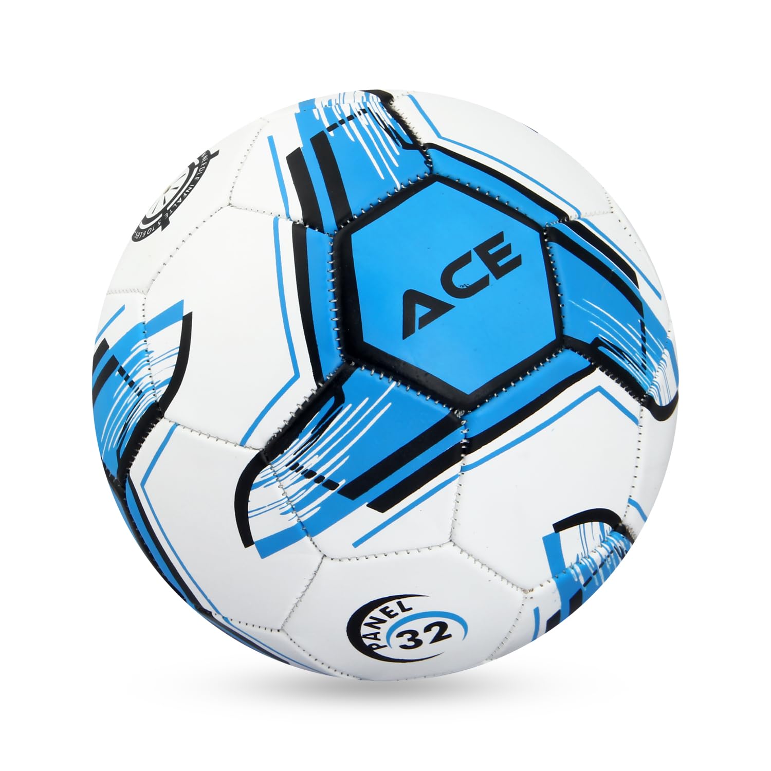 MEMBA Football (Ace) Machine Stitched 32 Panel Football (Pack of 1) (Blue/White, 3)-image-13