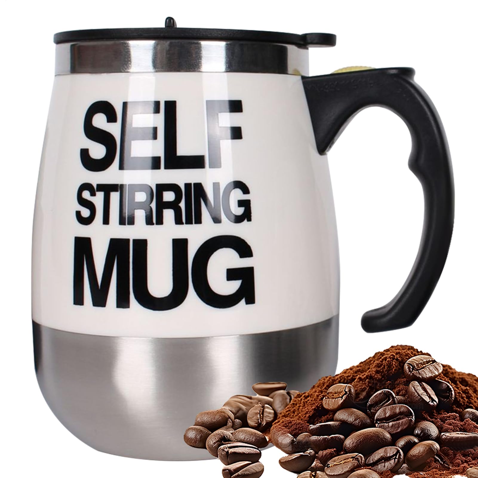 Agitation magnétique automatique : tasse mélangeuse en acier inoxydable sans fil pour café