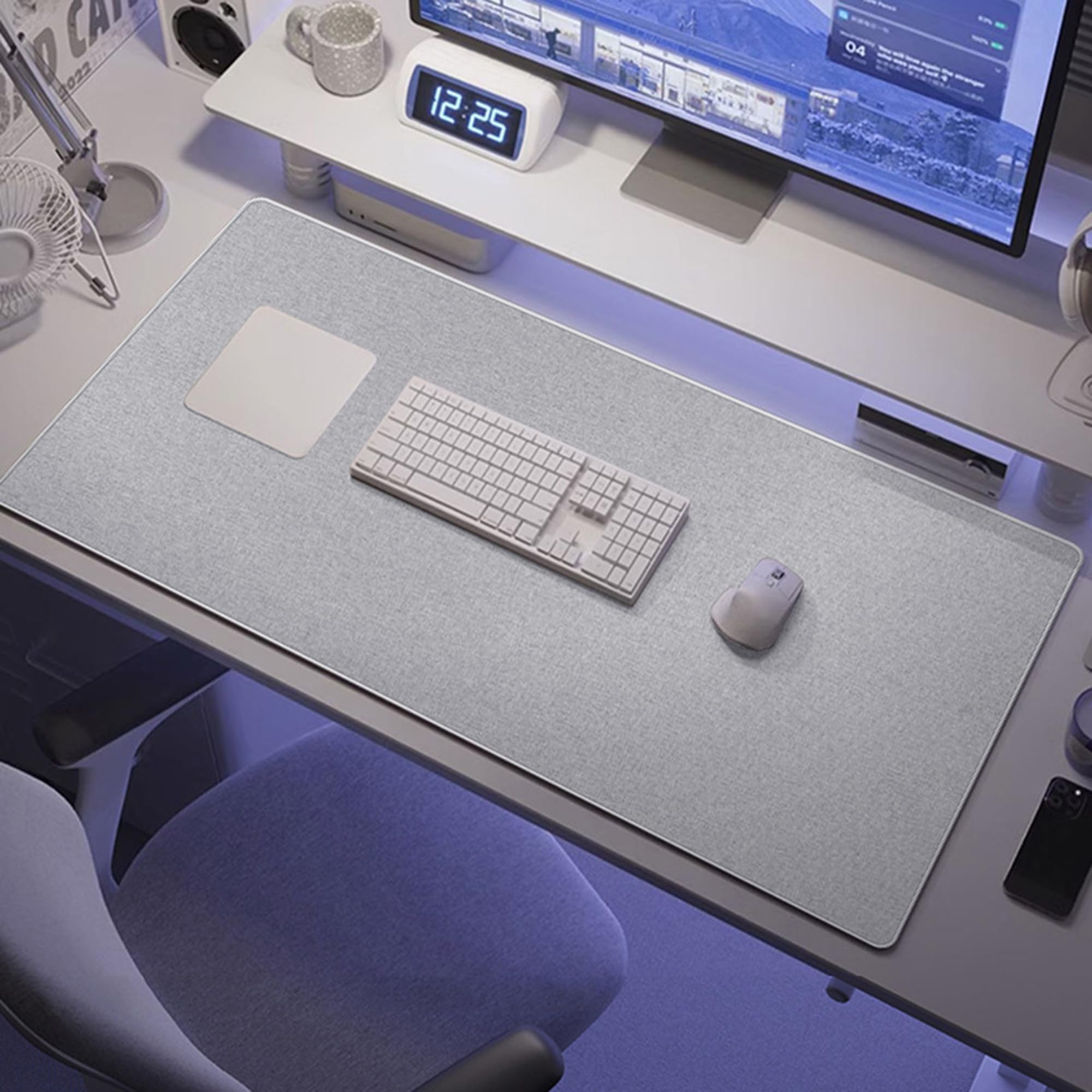 Rutschfeste Schreibtischunterlage, Schreibtischschutz, Baumwollleinen, Schreibtischunterlagen, Tischunterlagen, Laptop-Matte, Mauspads, große Computer-Pads für Zuhause, Büro, Arbeitszubehör (100 x 50
